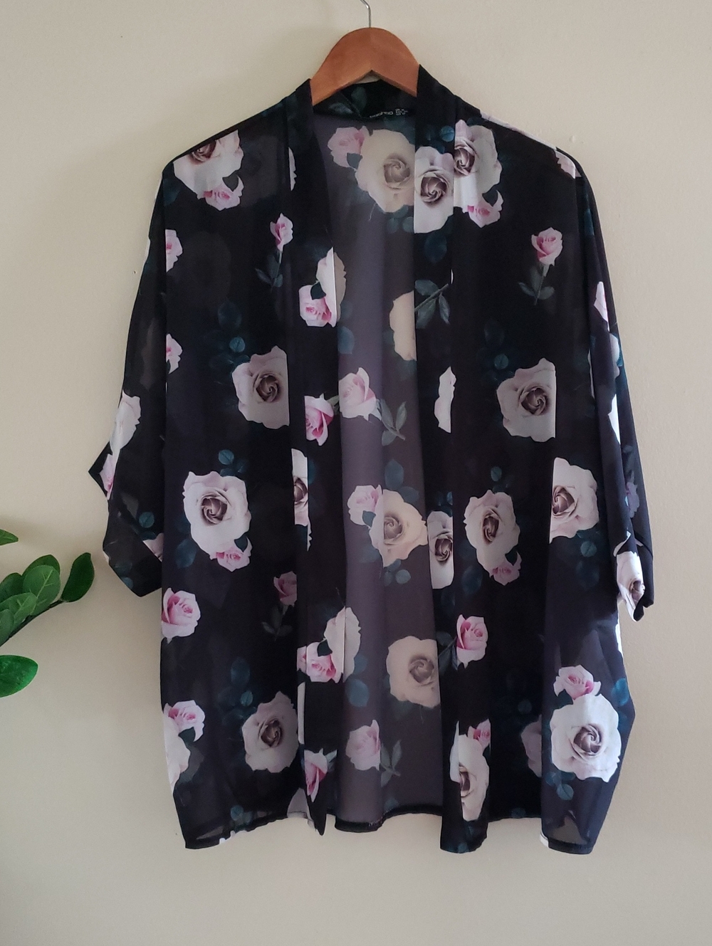 BOOHOO Chiffon Floral Open Front Duster - 12 US